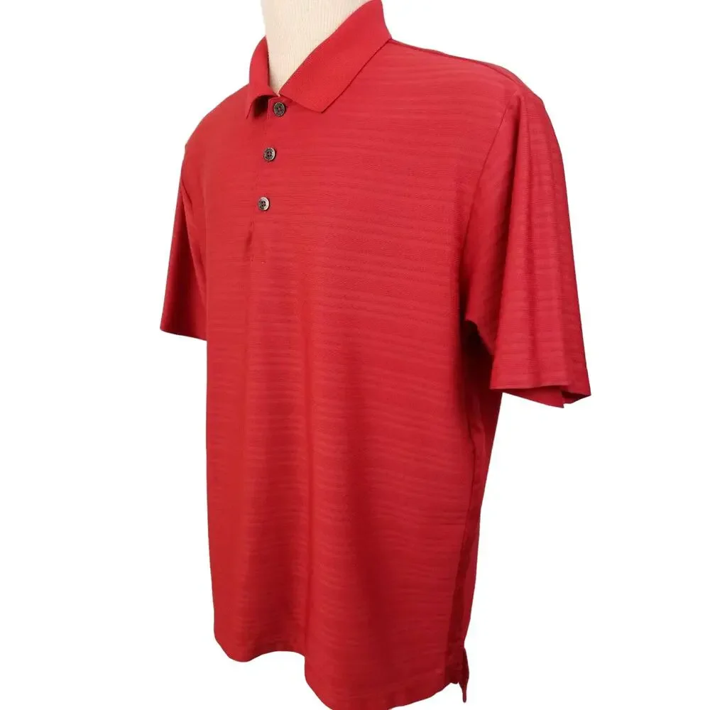 Adidas Golf Men's Red Clima Cool Polo Shirt Size L 122920-0308